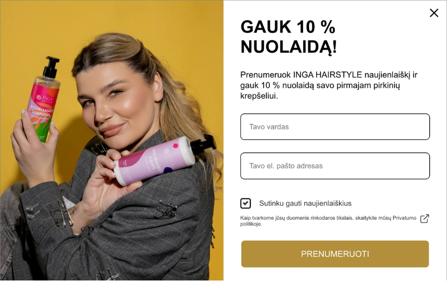 taškas ant i naujienlaiškiai verslui darbo pavyzdys 1