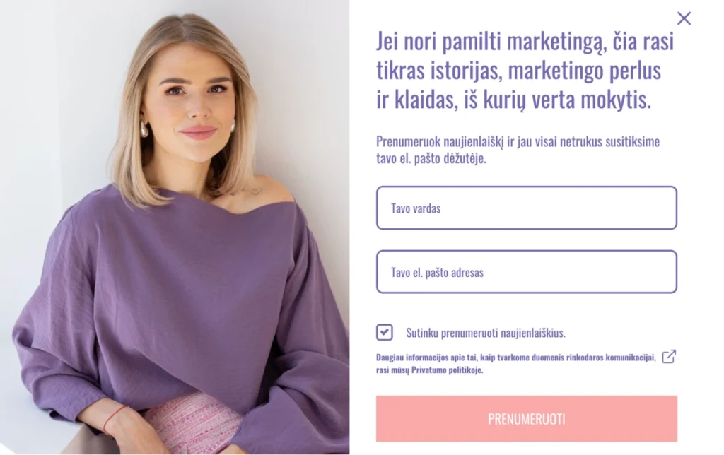 taškas ant i naujienlaiškiai verslui darbo pavyzdys 3